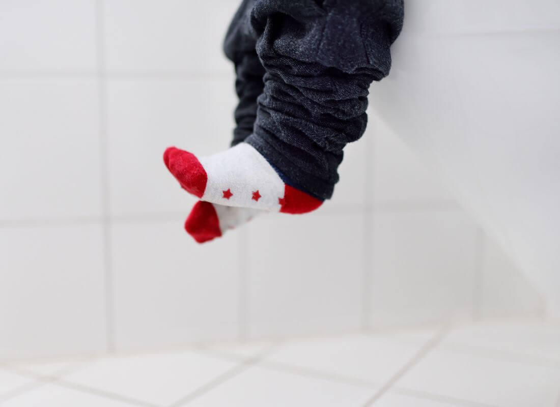 Child on toilet