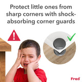 Fred Safety Adhesive Corner Protector (x8) - Dark Grey - Cheeky Rascals UK
