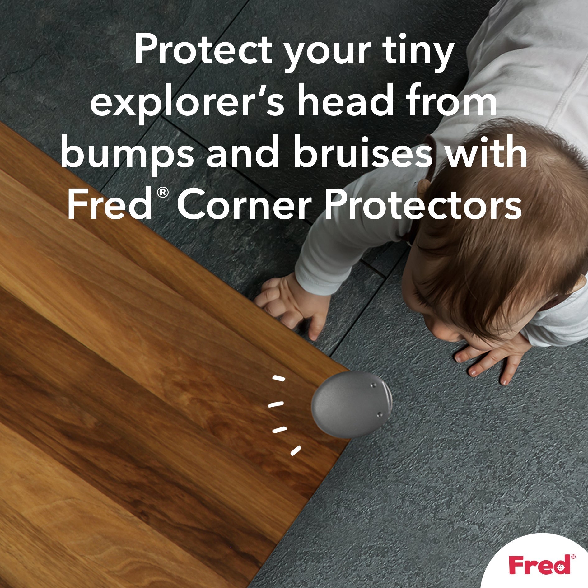 Fred Safety Adhesive Corner Protector (x8) - Dark Grey - Cheeky Rascals UK