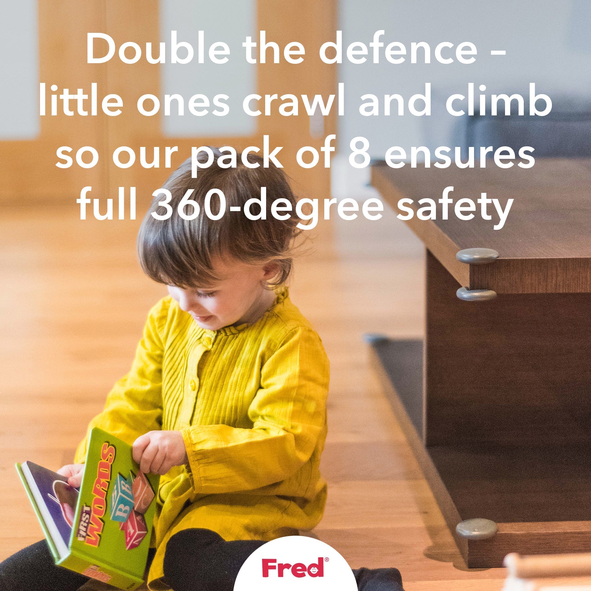 Fred Safety Adhesive Corner Protector (x8) - Dark Grey - Cheeky Rascals UK