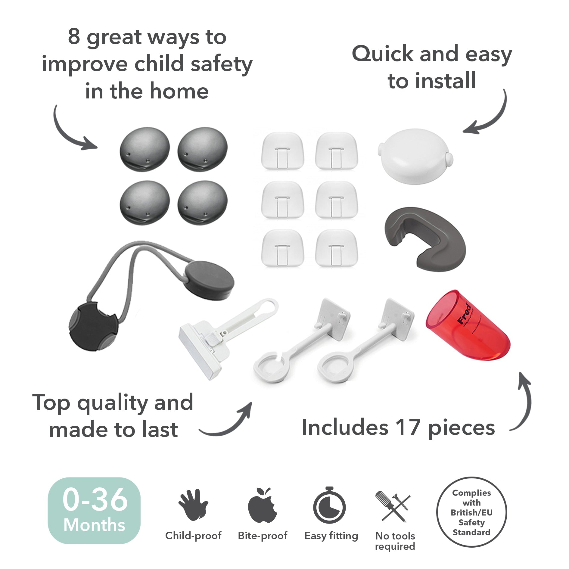 Fred Safety Home Safety Starter Pack (x17 pieces) - Cheeky Rascals UK
