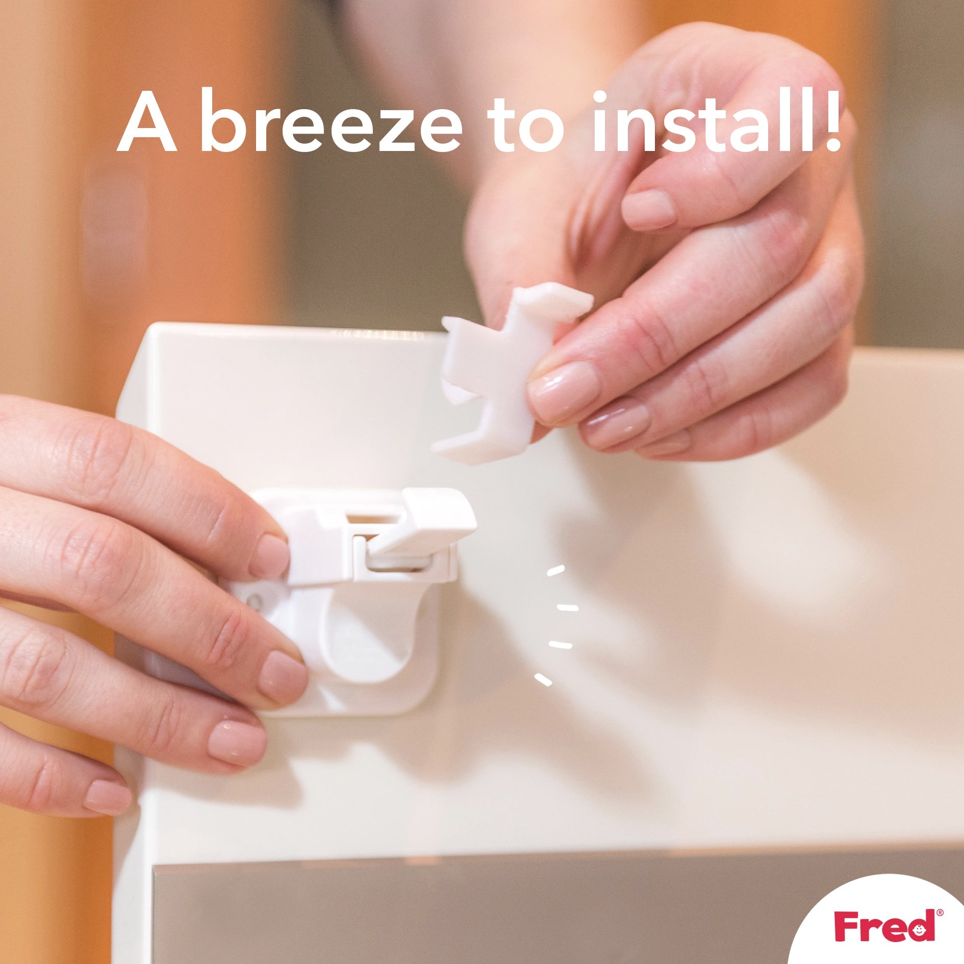 Fred Safety Invisible Magnet Lock (x2) - Pure White - Cheeky Rascals UK