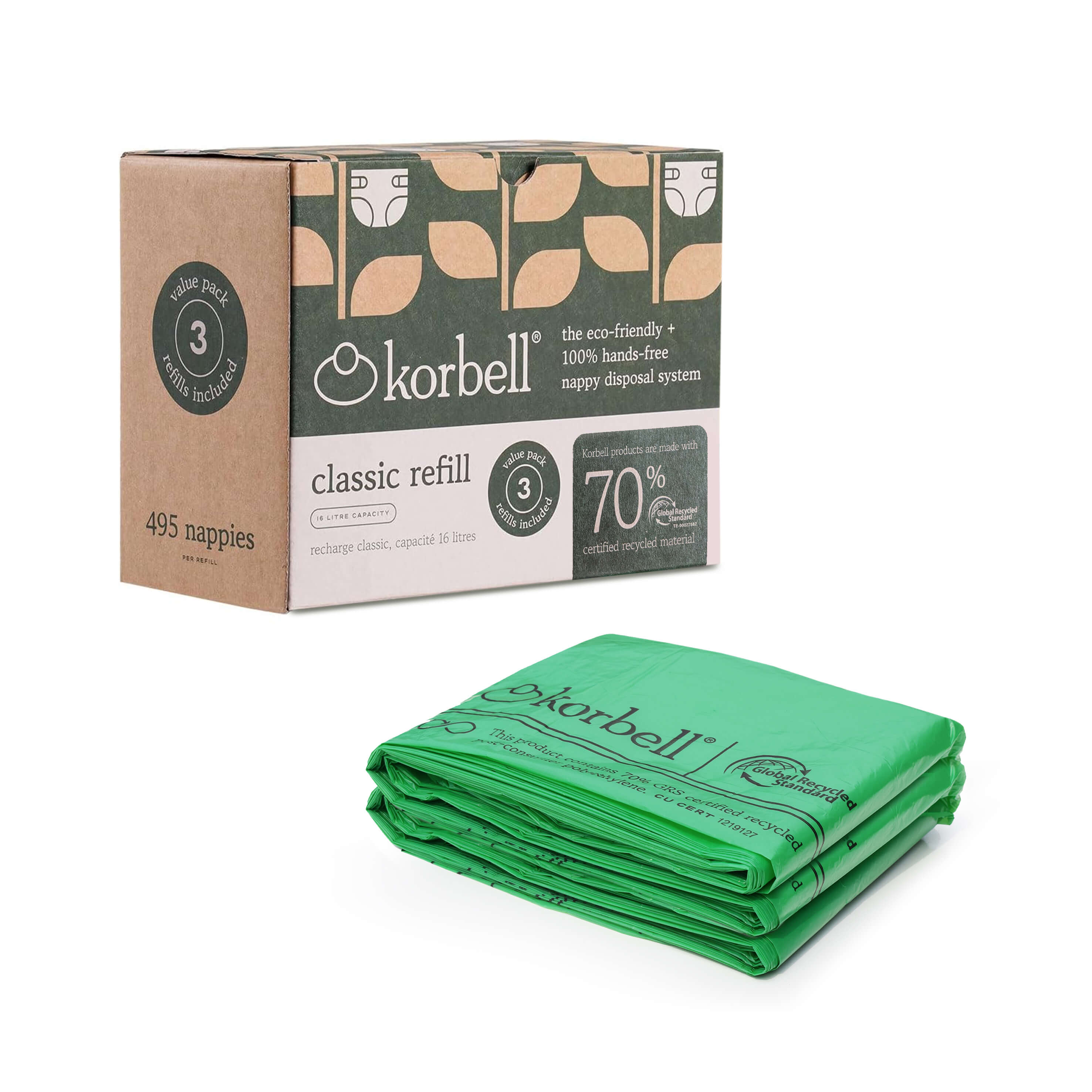 Korbell Bin Liner / 3 Pack Refill