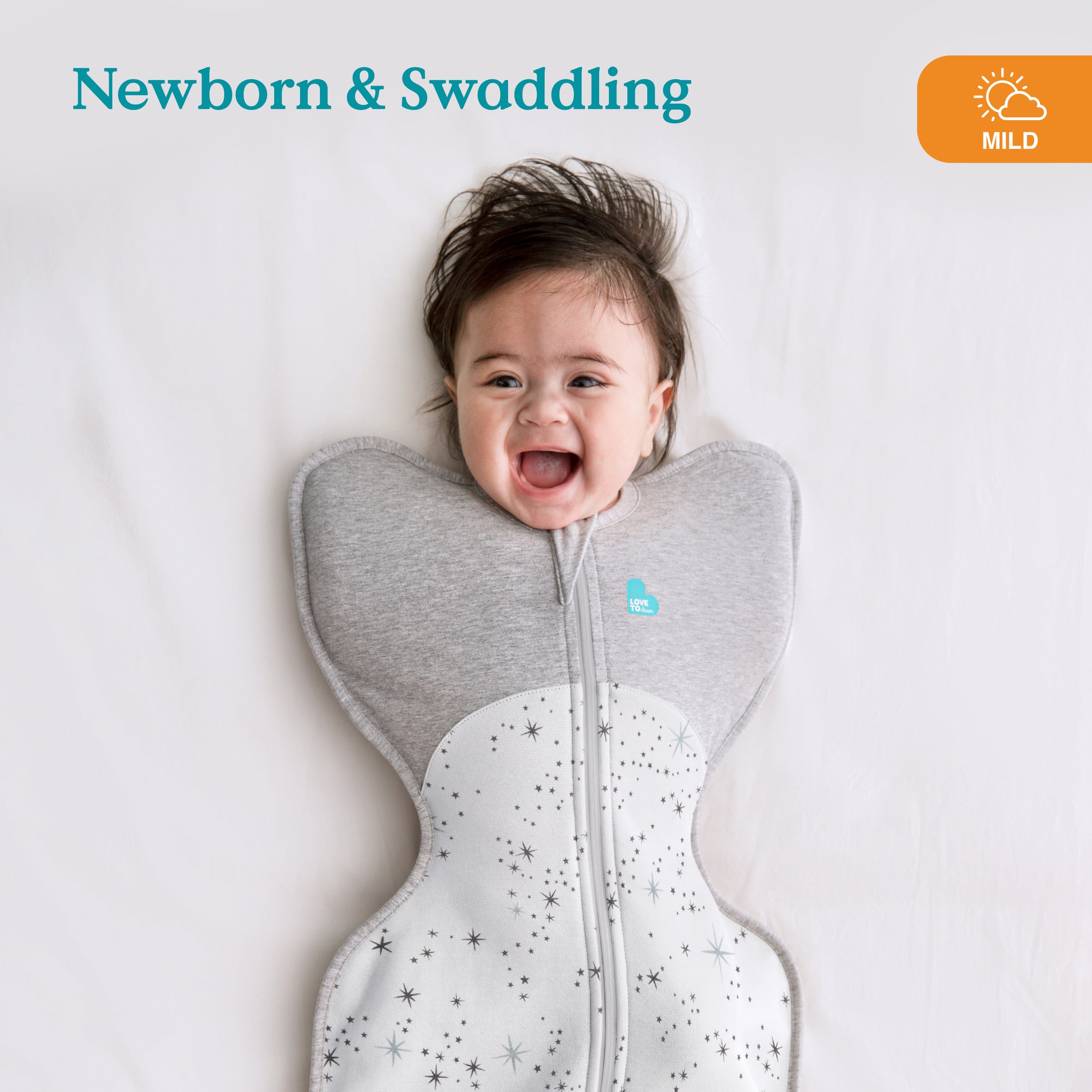 Love To Dream Stage 1 Swaddle Up™ Cotton All Seasons - White - Cheeky Rascals UK