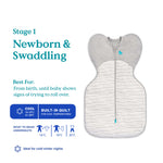 Love To Dream Stage 1 Swaddle Up™ Cotton Warm - White Dreamer - Cheeky Rascals UK