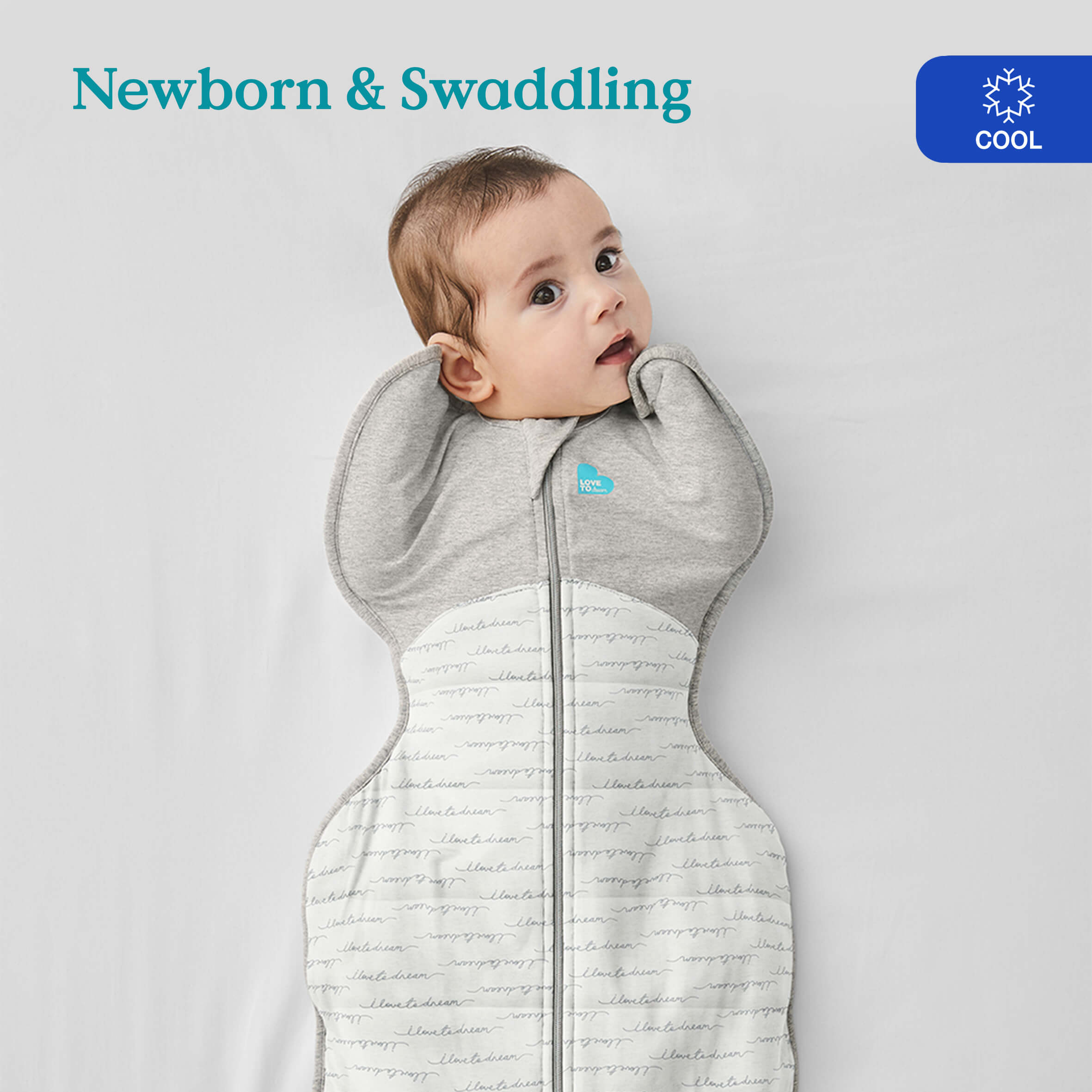 Love To Dream Stage 1 Swaddle Up™ Cotton Warm - White Dreamer - Cheeky Rascals UK