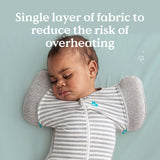 Love To Dream Stage 2 Swaddle Up™ Transition Bag Cotton Original - Grey Stripe - Cheeky Rascals UK