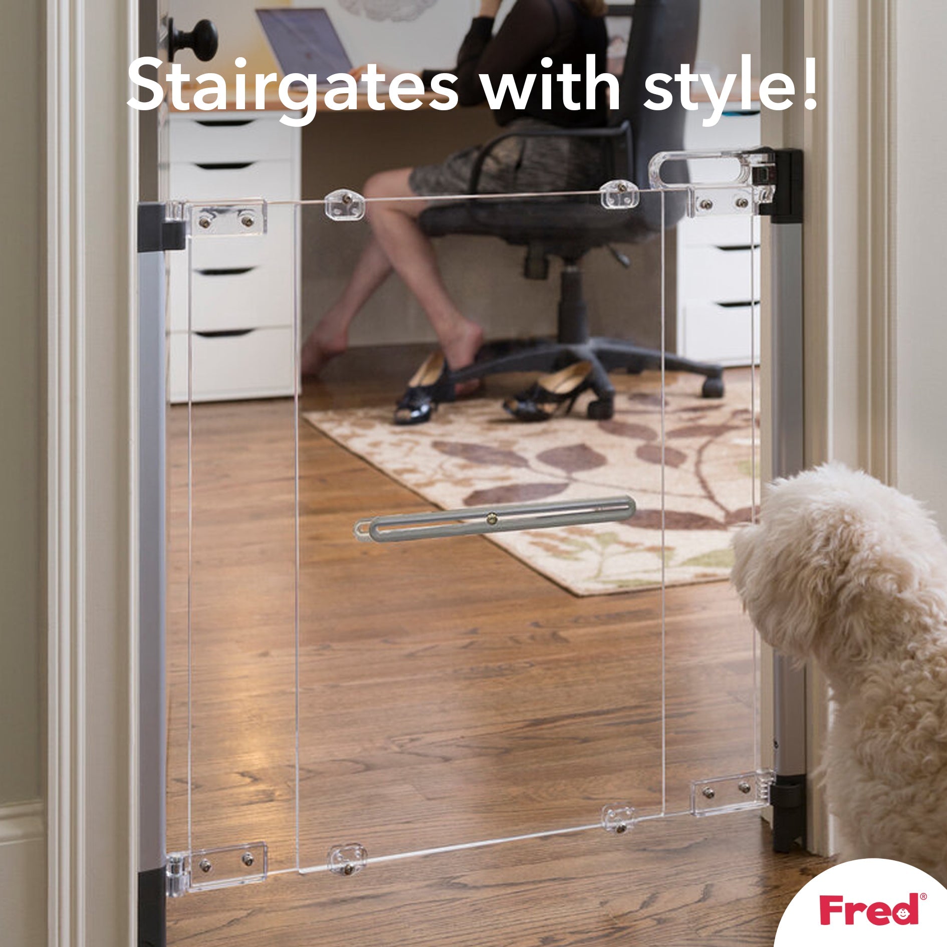 Fred Safety Screw Fit Clear-View Stairgate - Cheeky Rascals UK