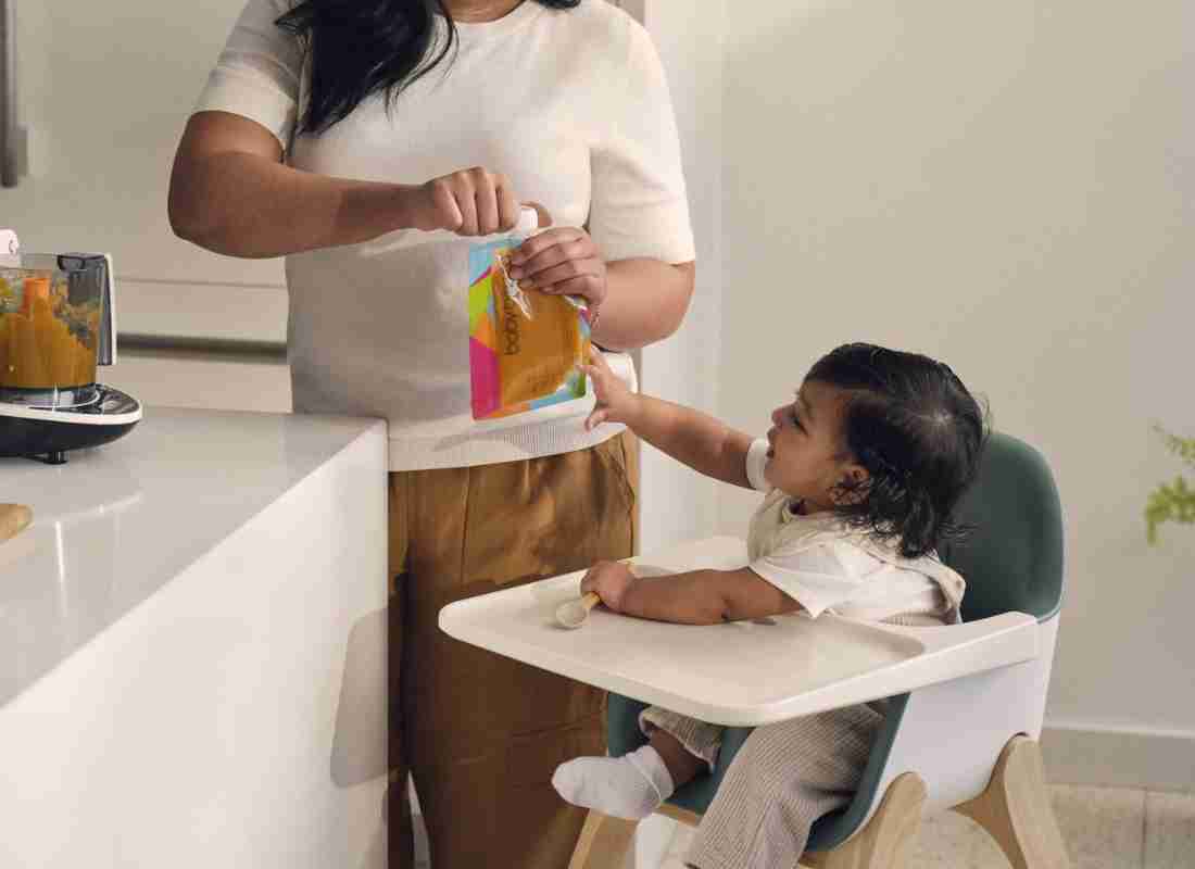 Baby in highchair