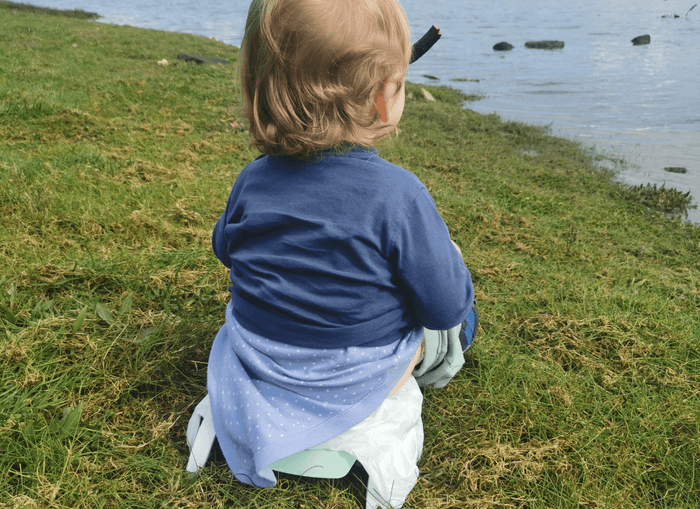 Child sitting on potty 