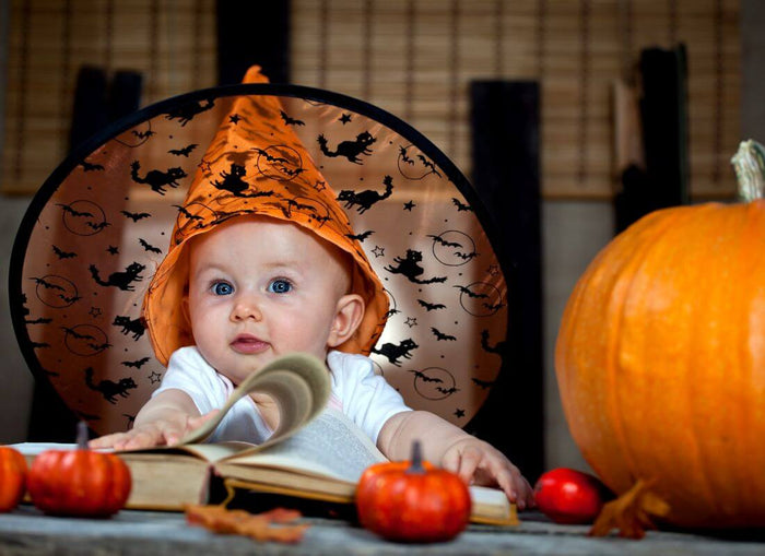 Baby with witch hat