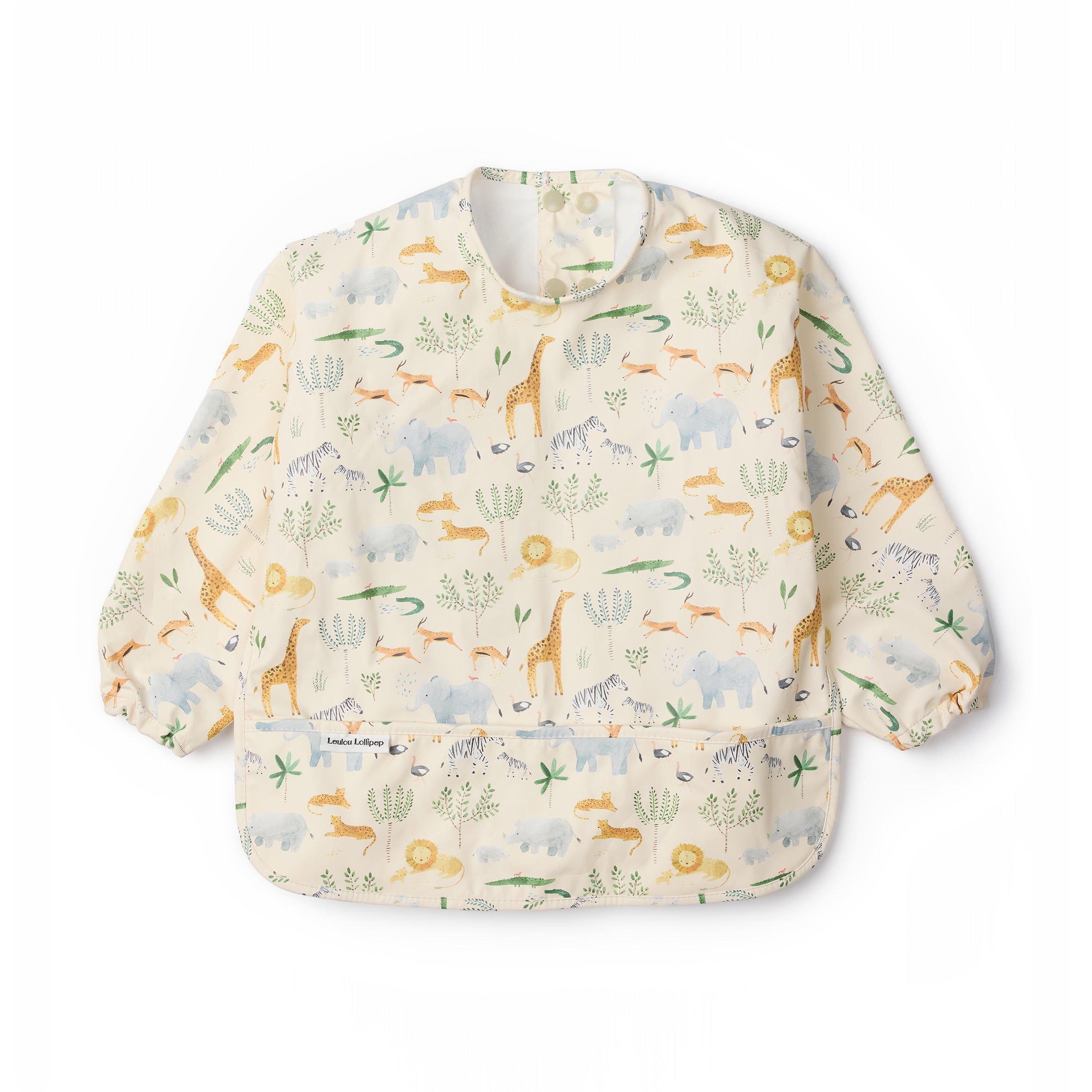 Safari Jungle Bib on a white background