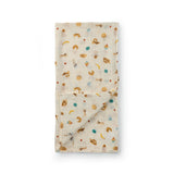 Folded French Breakfast Muslin Swaddle on a white background