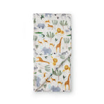 Safari Jungle Muslin Swaddle on a white background