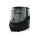 The Baby Brezza Bottle Washer Pro® in all black features a transparent front displaying neatly arranged baby bottles and parts, with touch controls and a digital display for easy, automatic cleaning by Baby Brezza.