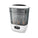 Baby Brezza Steriliser Dryer Advanced electric baby bottle steriliser and dryer with a transparent tiered chamber holding bottles and a digital display screen on the base.
