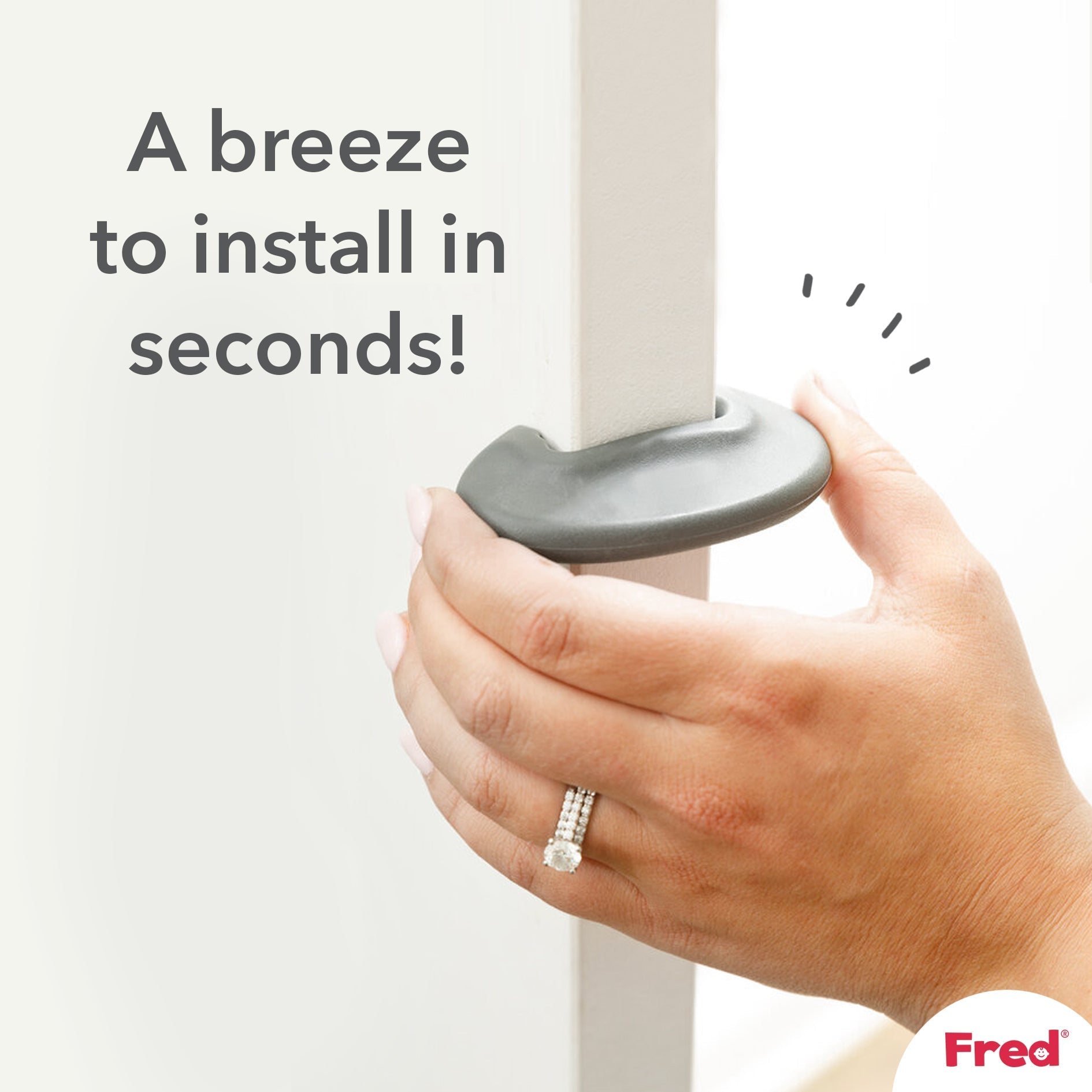 Fred Safety Door Slam Stopper (x2) - Pure White - Cheeky Rascals UK