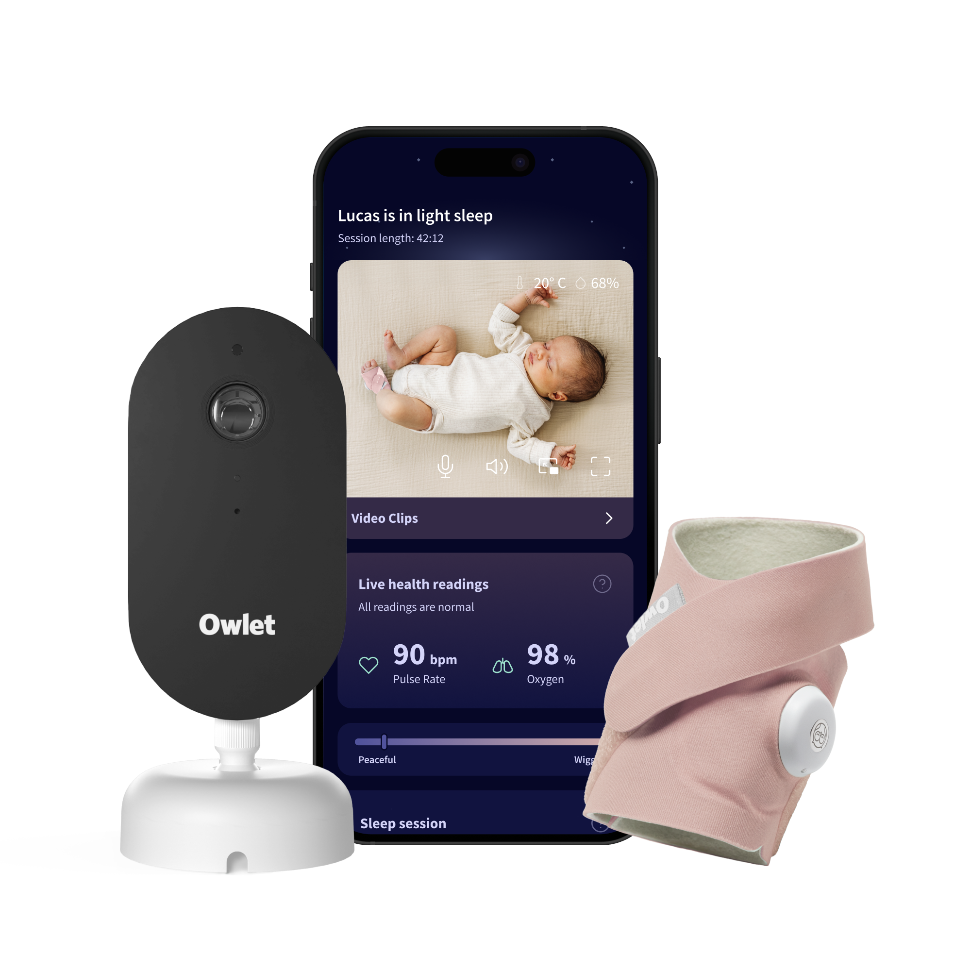 Chucky Rascals NEW Owlet Dream Duo™- Dusty Rose (Sock + Sight) – Cheeky Rascals UK