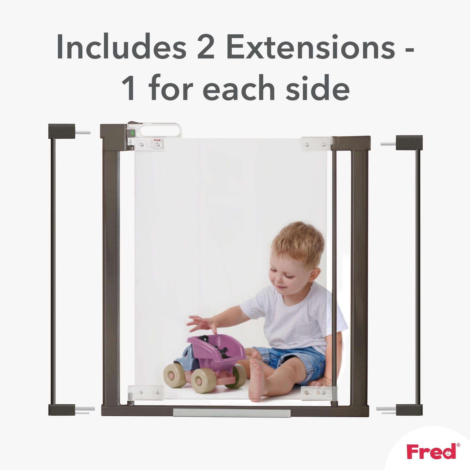 Fred Safety Pressure Gate Extension Kit - Dark Grey - Cheeky Rascals UK