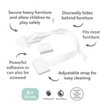 Fred Safety Furniture Anti-Tip Kit (x1) - Pure White - Cheeky Rascals UK