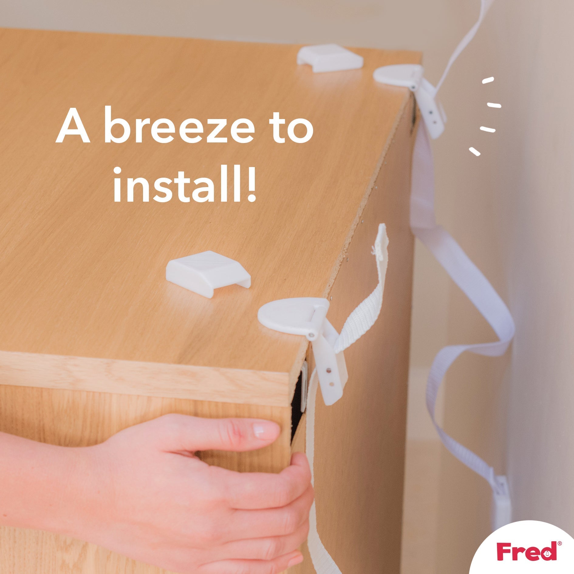 Fred Safety Furniture Anti-Tip Kit (x1) - Pure White - Cheeky Rascals UK