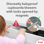Fred Safety Invisible Magnet Lock (x2) - Pure White - Cheeky Rascals UK