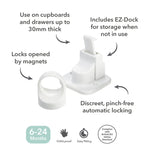 Fred Safety Invisible Magnet Lock (x2) - Pure White - Cheeky Rascals UK