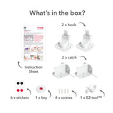 Fred Safety Invisible Magnet Lock (x2) - Pure White - Cheeky Rascals UK