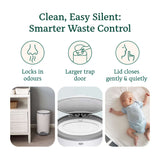 Korbell Classic 16L Eco-Bin Nappy Bin Bundle - Pure White