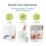 Korbell Mini 9L Eco-Bin Nappy Bin Bundle - Pure White