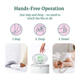 Korbell Plus 26L Eco-Bin Nappy Bin Bundle - Pure White