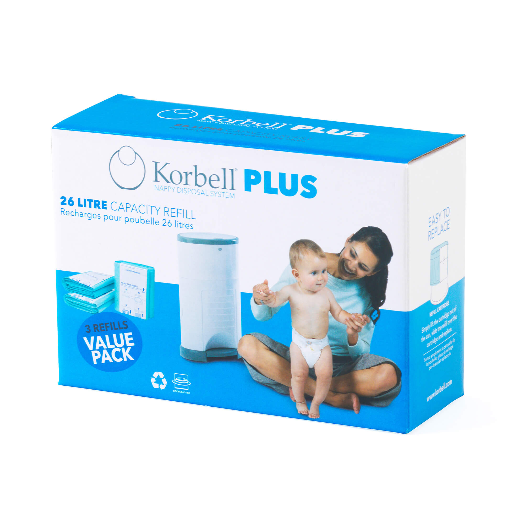 Korbell Bin Liner / 3 Pack Refill - Cheeky Rascals UK