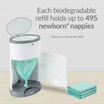 Korbell Classic 16L Nappy Bin Bundle (with Free Liner) - Pure White - Cheeky Rascals UK