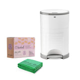Korbell Plus 26L Eco-Bin Nappy Bin Bundle - Pure White