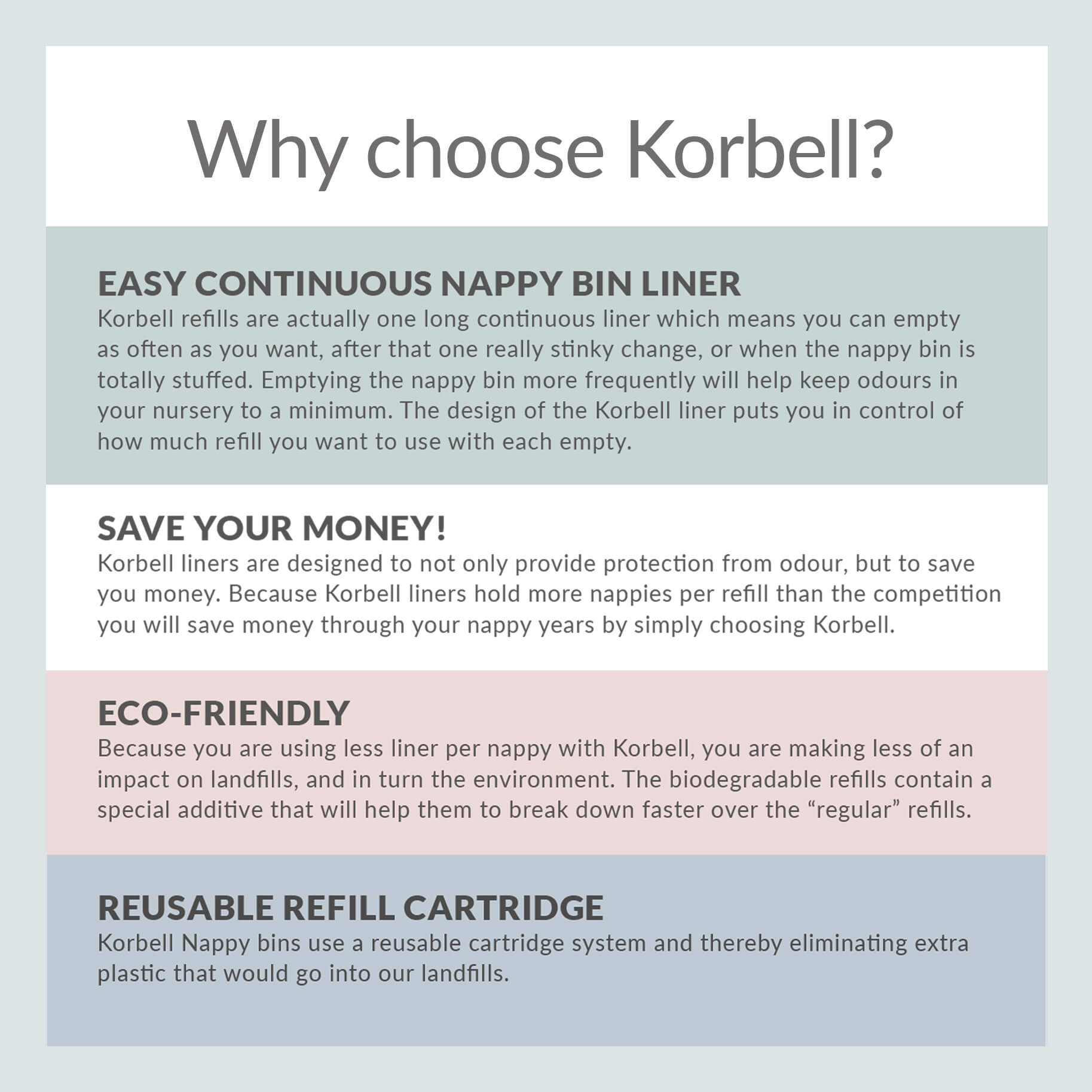Korbell Classic 16L Nappy Bin Bundle (with Free Liner) - Soft Pink - Cheeky Rascals UK