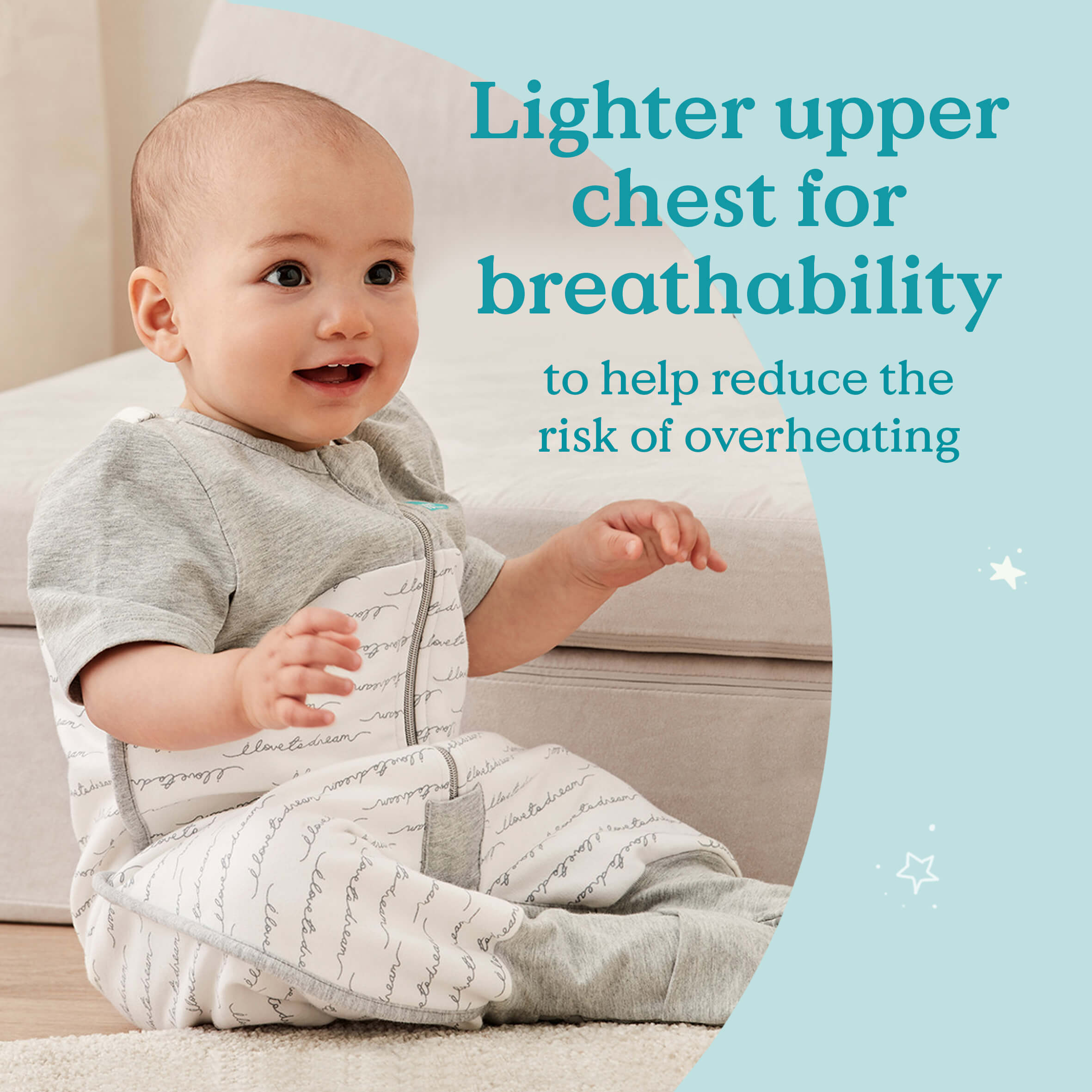 Love To Dream Sleep Suit for All Seasons - White Organic Cotton - Cheeky Rascals UK