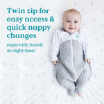 Love To Dream Sleep Suit for All Seasons - White Organic Cotton - Cheeky Rascals UK