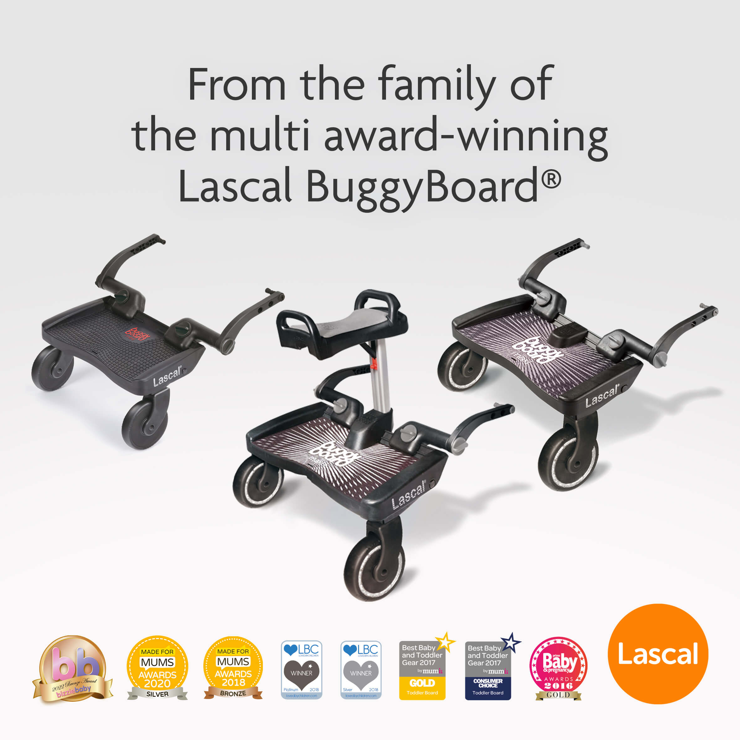Lascal Buggy Board Maxi , Black Buggy Board with Grey Saddle and Stand Space for Stroller and Strollers, Stroller Accessory for Ages 2-6 Years ( 22kg Lascal Buggy Board Maxi , Black Buggy Board with Grey Saddle and Stand Space for Stroller and Strollers, Stroller Accessory for Ages 2-6 Years ( 22kg