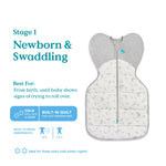 Love To Dream Stage 1 Swaddle Up™ Cotton Extra Warm - Moonlight White - Cheeky Rascals UK