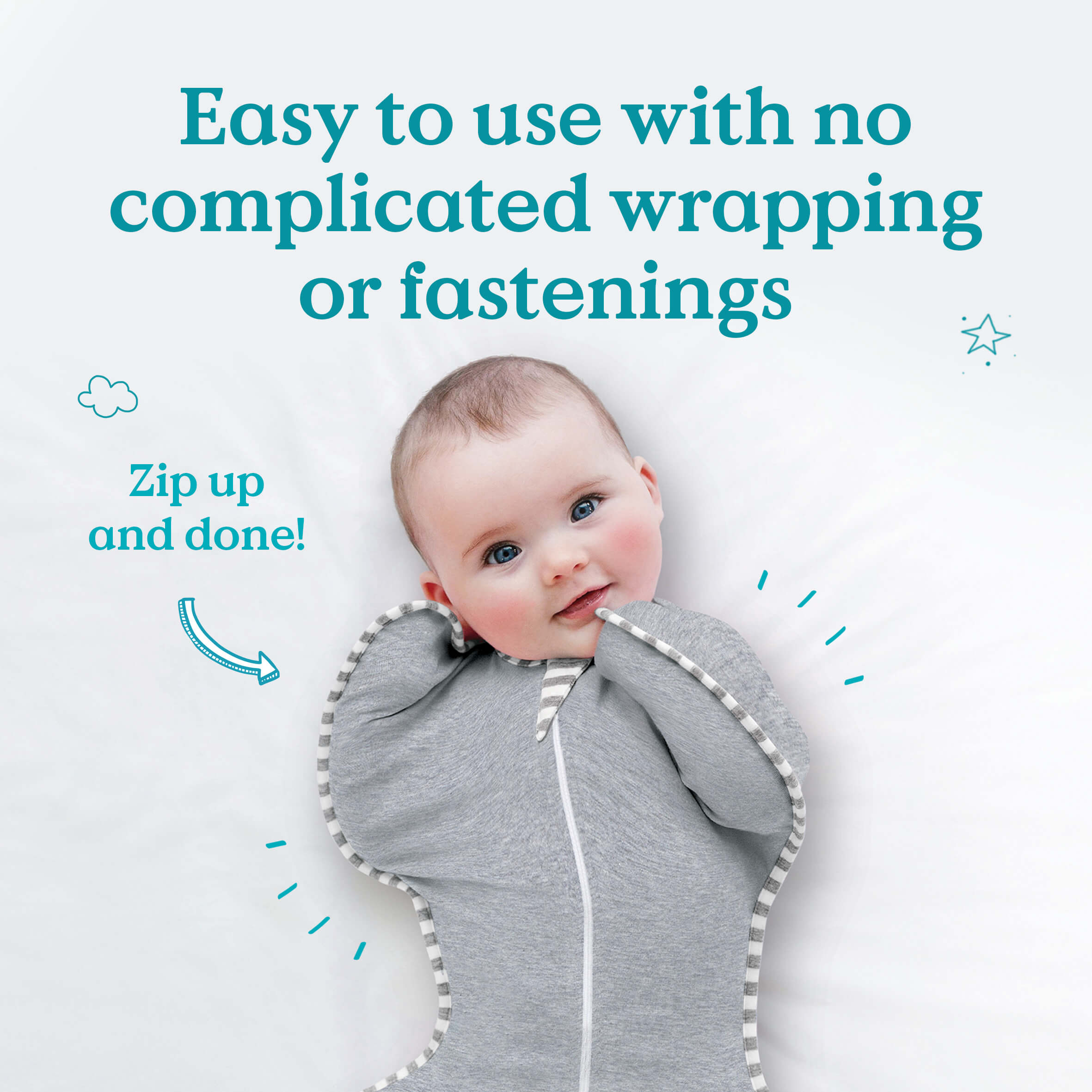 Love To Dream Stage 1 Swaddle Up™ Cotton Extra Warm - Moonlight Olive - Cheeky Rascals UK