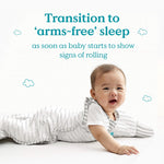 Love To Dream Stage 2 Swaddle Up™ Transition Bag Cotton Original - Grey Stripe - Cheeky Rascals UK
