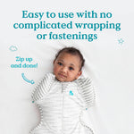 Love To Dream Stage 2 Swaddle Up™ Transition Bag Cotton Original - Grey Stripe - Cheeky Rascals UK