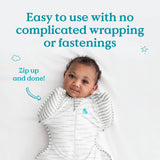 Love To Dream Stage 2 Swaddle Up™ Transition Bag Cotton Original - Grey Stripe - Cheeky Rascals UK