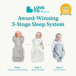 Love To Dream Stage 2 Swaddle Up™ Transition Bag Cotton Original - Grey Stripe - Cheeky Rascals UK