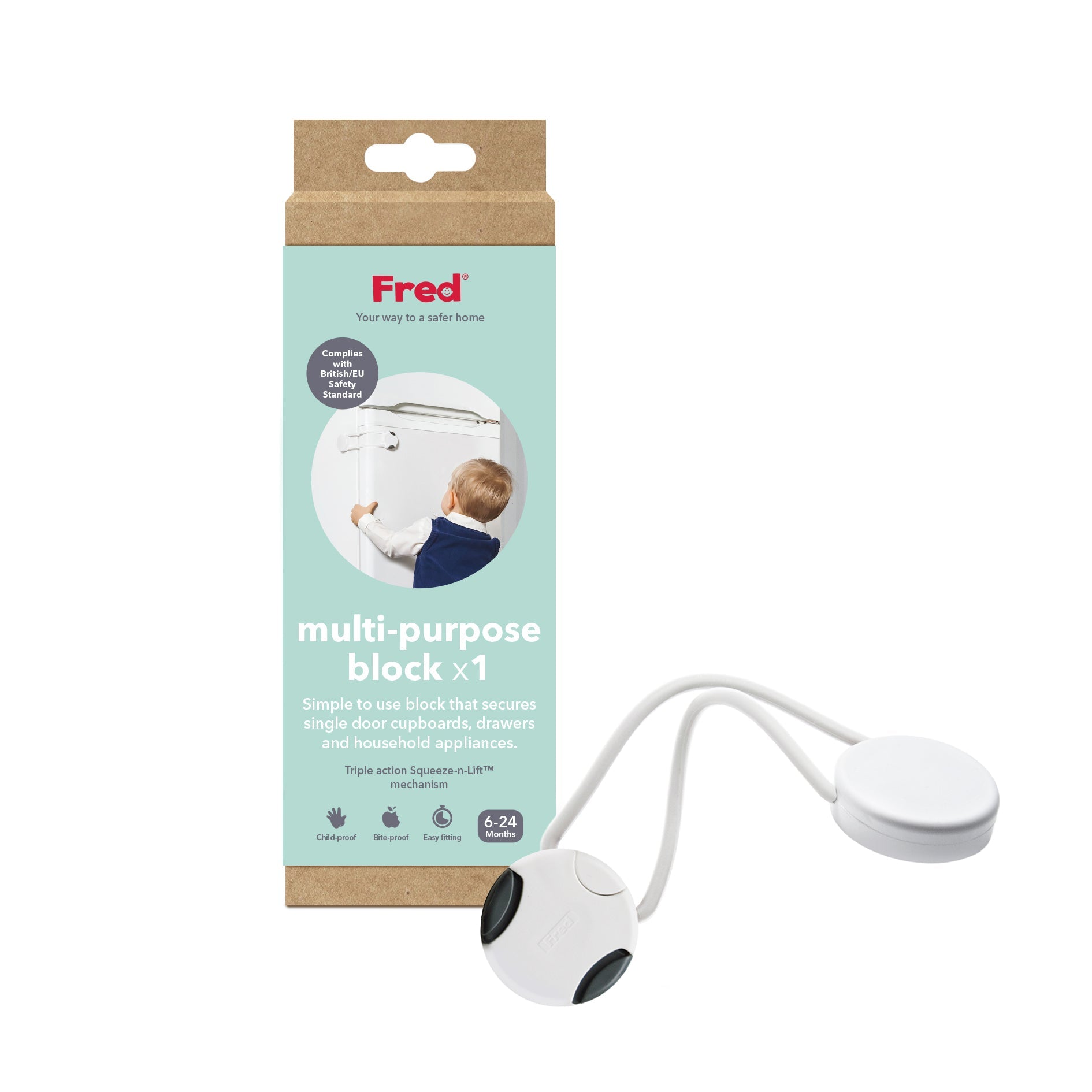 Fred Safety Multi-Purpose Block (x1) - Pure White – Cheeky Rascals UK