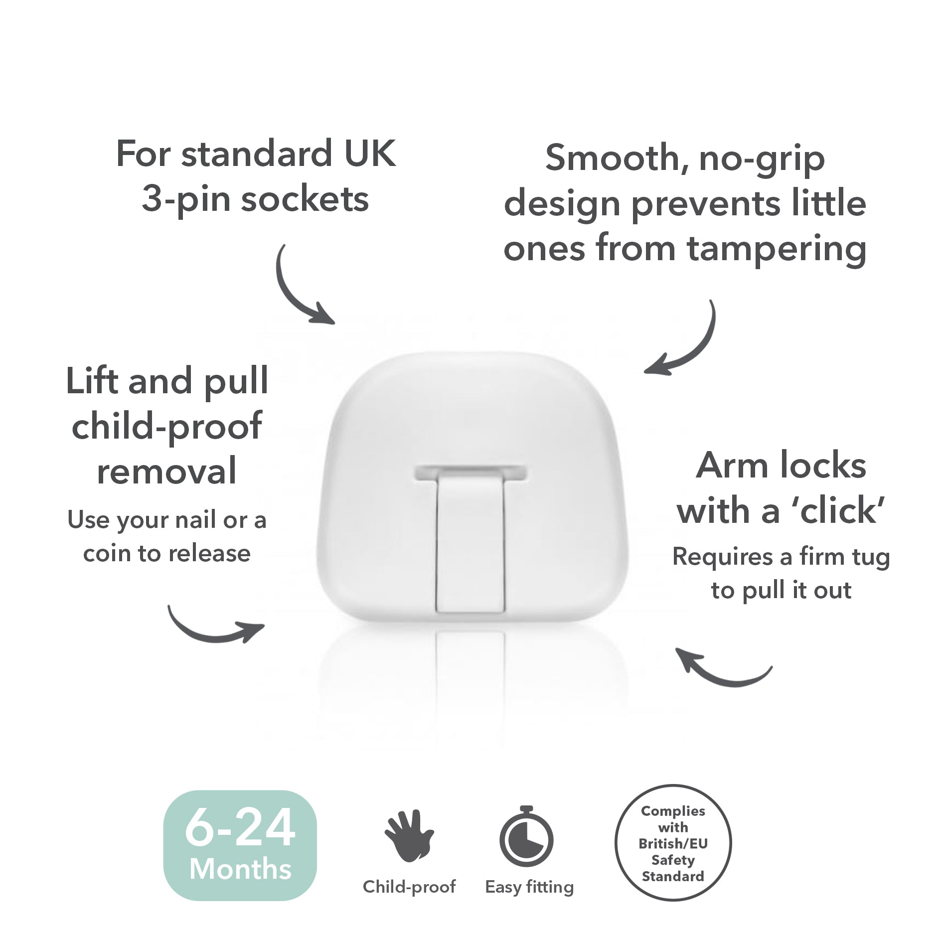 Fred Safety Plug Socket Cover (x6) - Cheeky Rascals UK