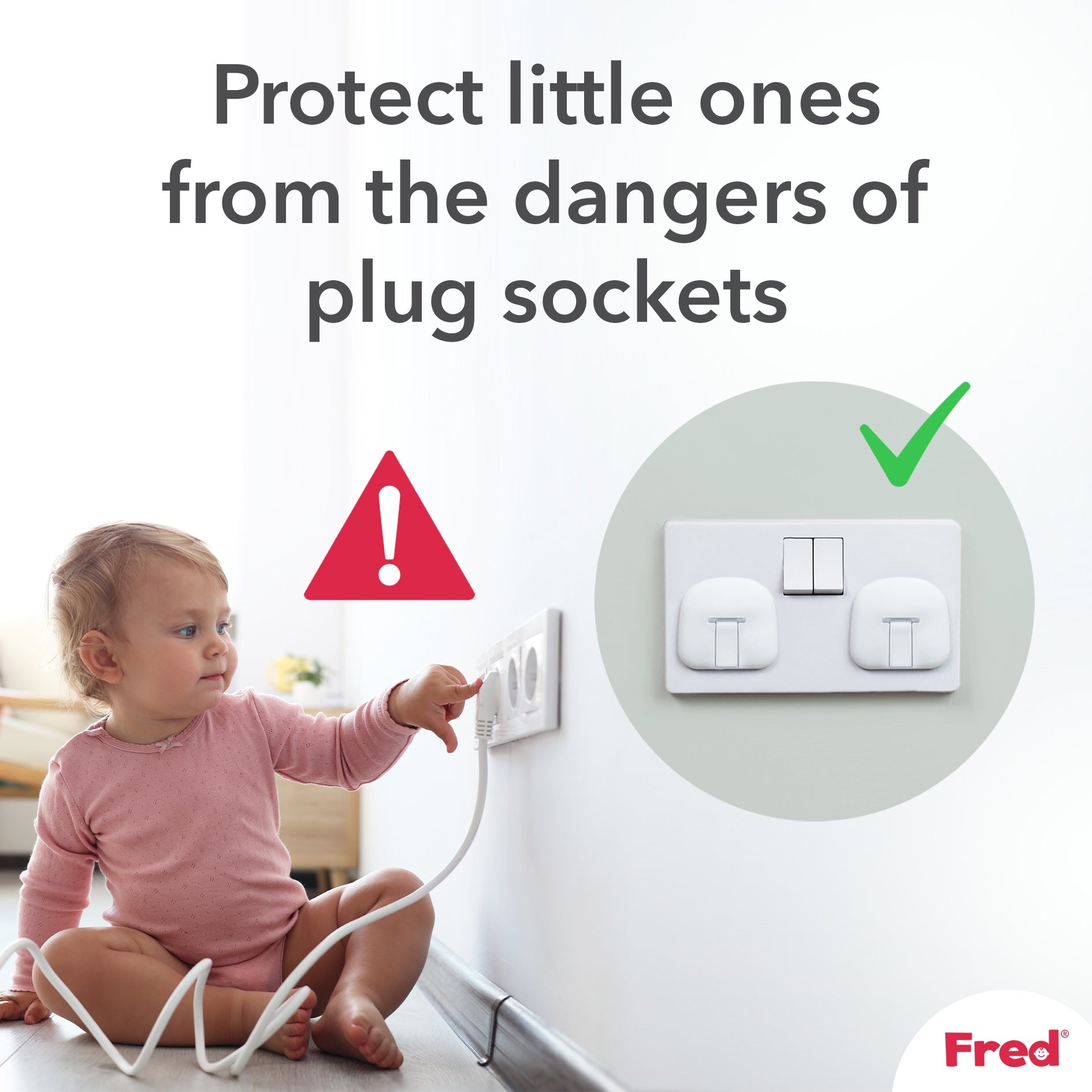 Fred Safety Plug Socket Cover (x6) - Cheeky Rascals UK