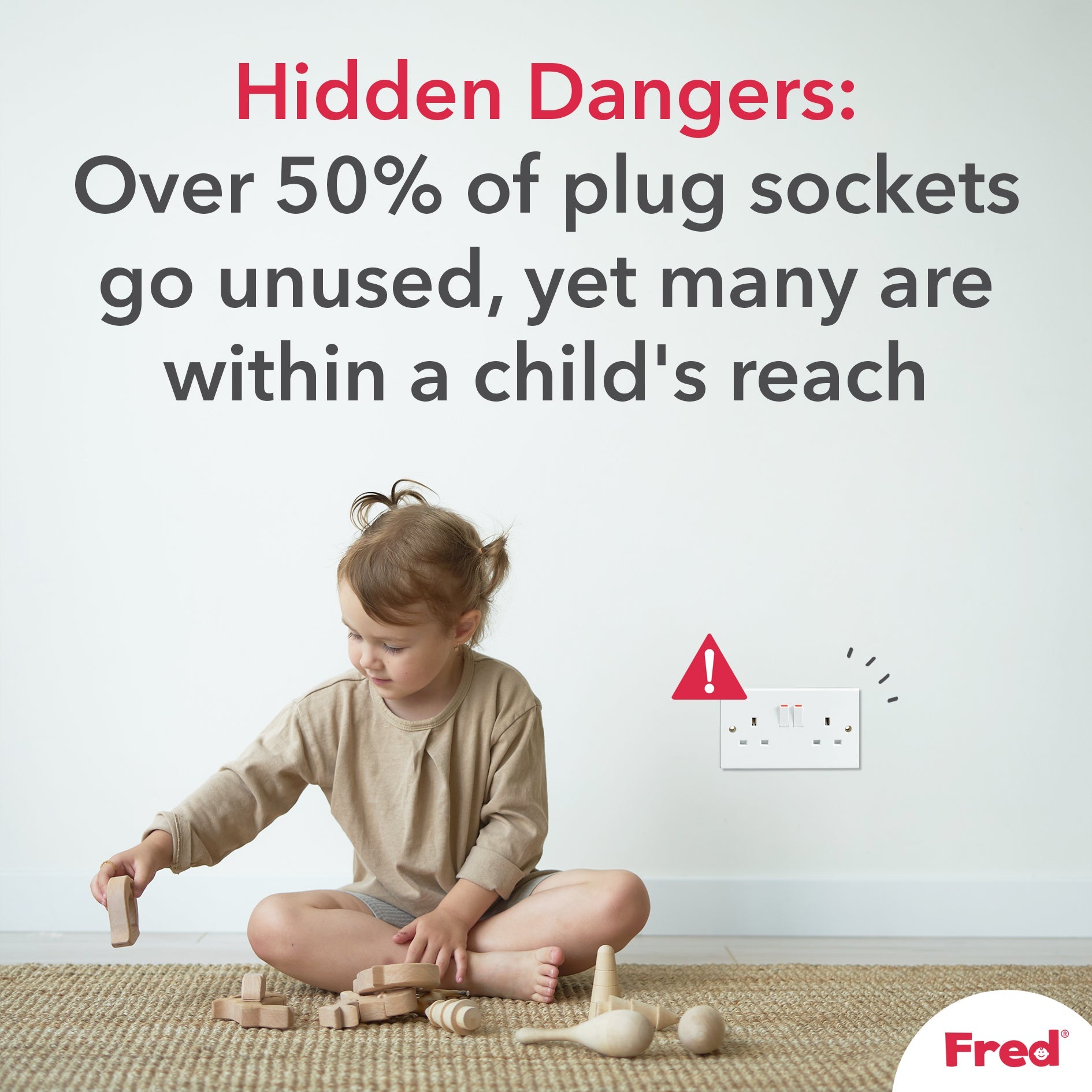 Fred Safety Plug Socket Cover (x6) - Cheeky Rascals UK