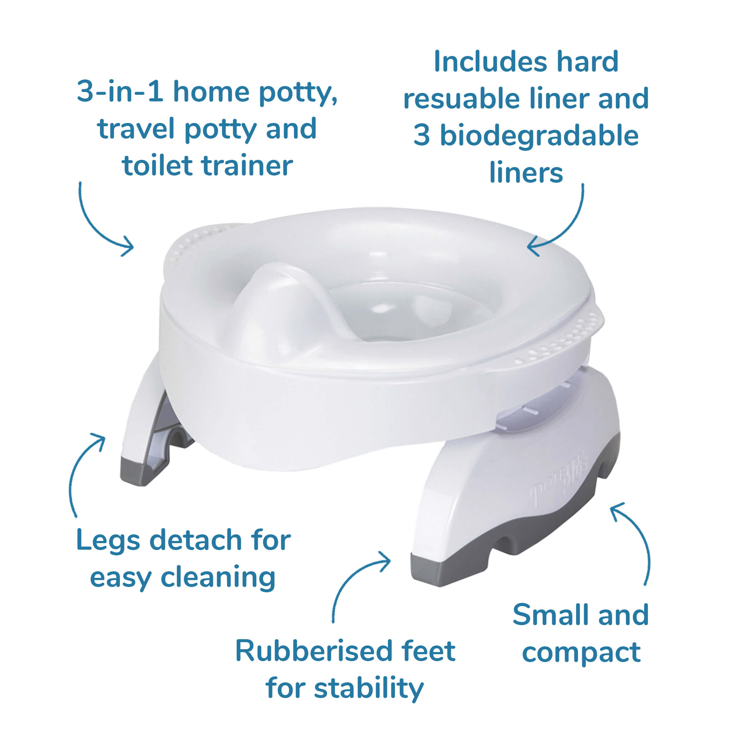 Potette® Max 3-in-1 - Pure White - Cheeky Rascals UK