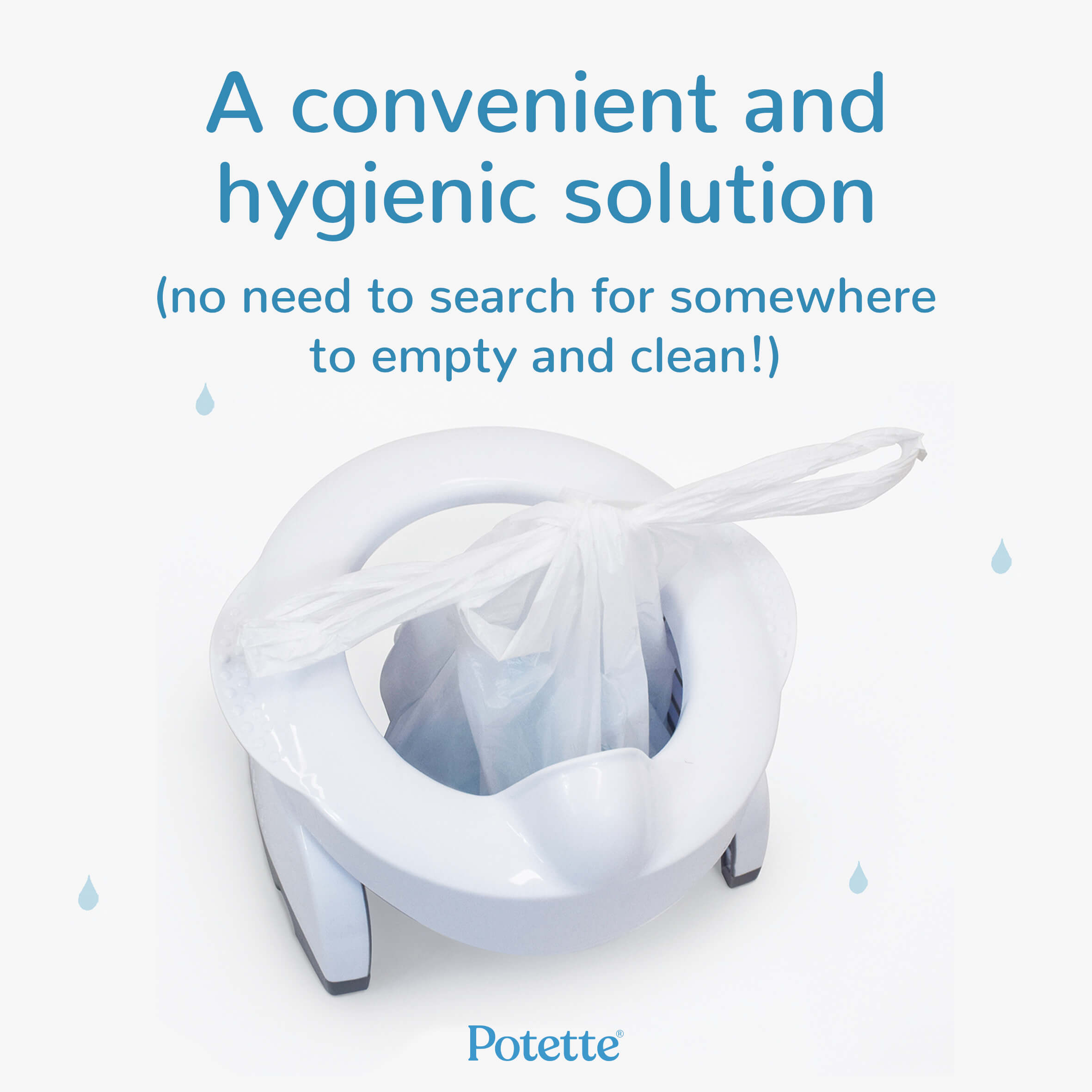 Potette® Plus 2-in-1 Value Bundle (inc Reusable Liner) - White & Grey - Cheeky Rascals UK